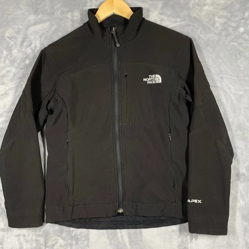 The North Face Apex Bionic Softshell Jacket Black Full Zip Fleece Lined Mens S